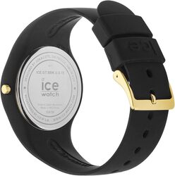 Ice-Watch - ICE Glitter Black - Women's Wristwatch with Silicon Strap, Black/Black, Medium, Medium (40 mm)